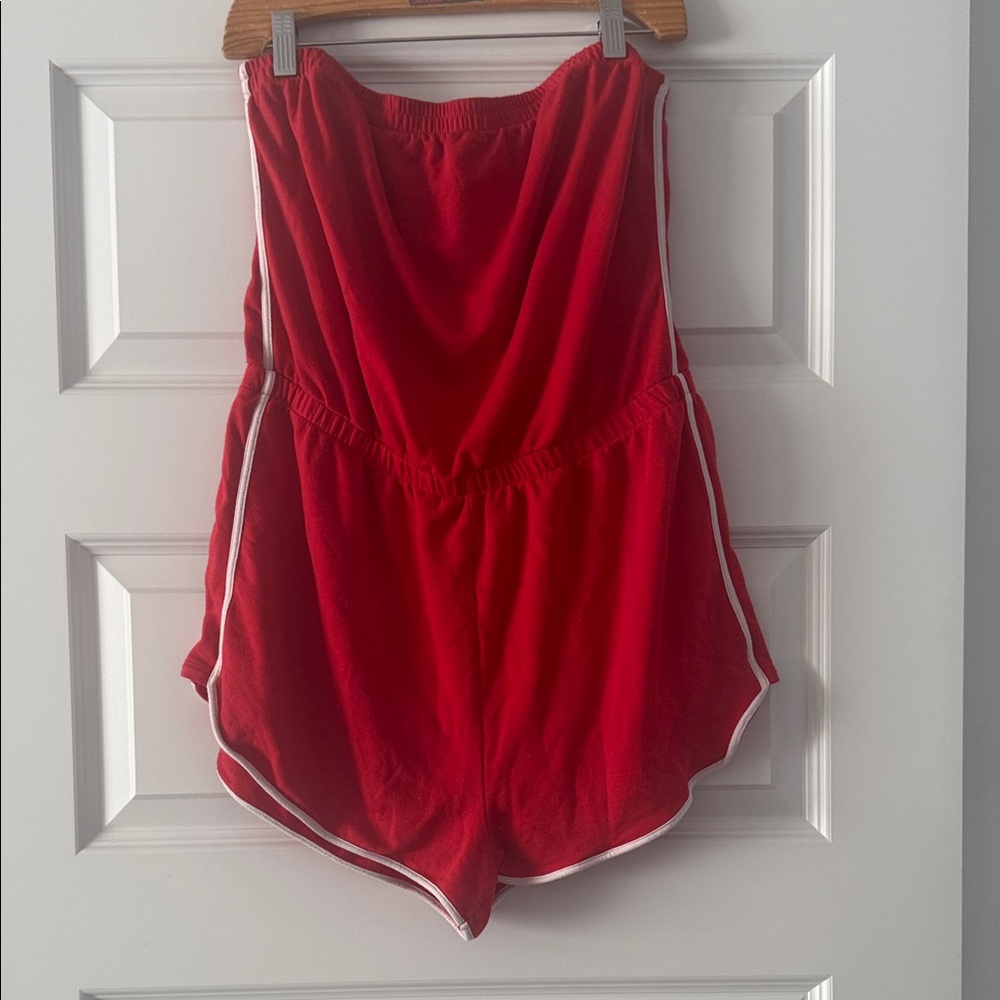 Garage Red Romper Stretchy